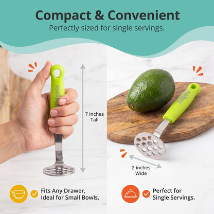 Mini Avocado Masher | Dishwasher Safe | Stainless Steel (Plum Purple)