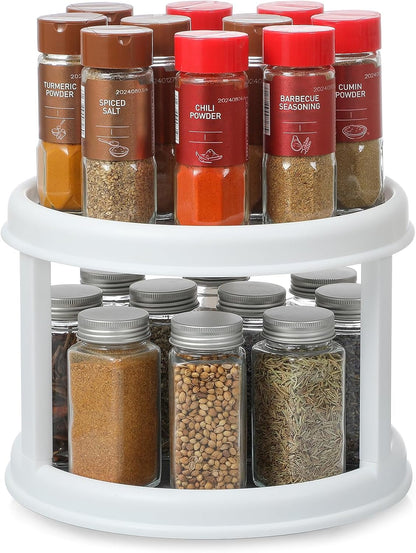 Set of 4, 10 Inch Non-Skid Lazy Susan Organizers - Turntable Rack for Cabinet, Pantry Organization and Storage, Kitchen, Fridge, Bathroom Makeup Vanity Countertop, Under Sink Organizing, Spice Rack