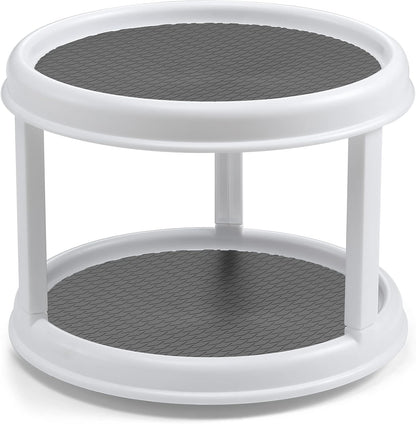 Set of 4, 10 Inch Non-Skid Lazy Susan Organizers - Turntable Rack for Cabinet, Pantry Organization and Storage, Kitchen, Fridge, Bathroom Makeup Vanity Countertop, Under Sink Organizing, Spice Rack