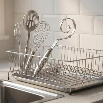 Danish Dough Whisk Stainless Steel Wooden Handle for Sourdough Bread | 4-Loop Food-Grade Steel Dutch Whisk, Even Mixing, Replaces Dough Hook and Mixing Spoon, Nonstick Easy Clean, Sourdough Mixer