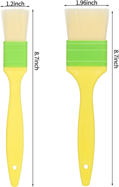 Pastry Brushes Basting Brush for Cooking Spreading butter, oil, or egg wash,Cooking Baking BBQ Oil Brush (2, 1in, 2in)