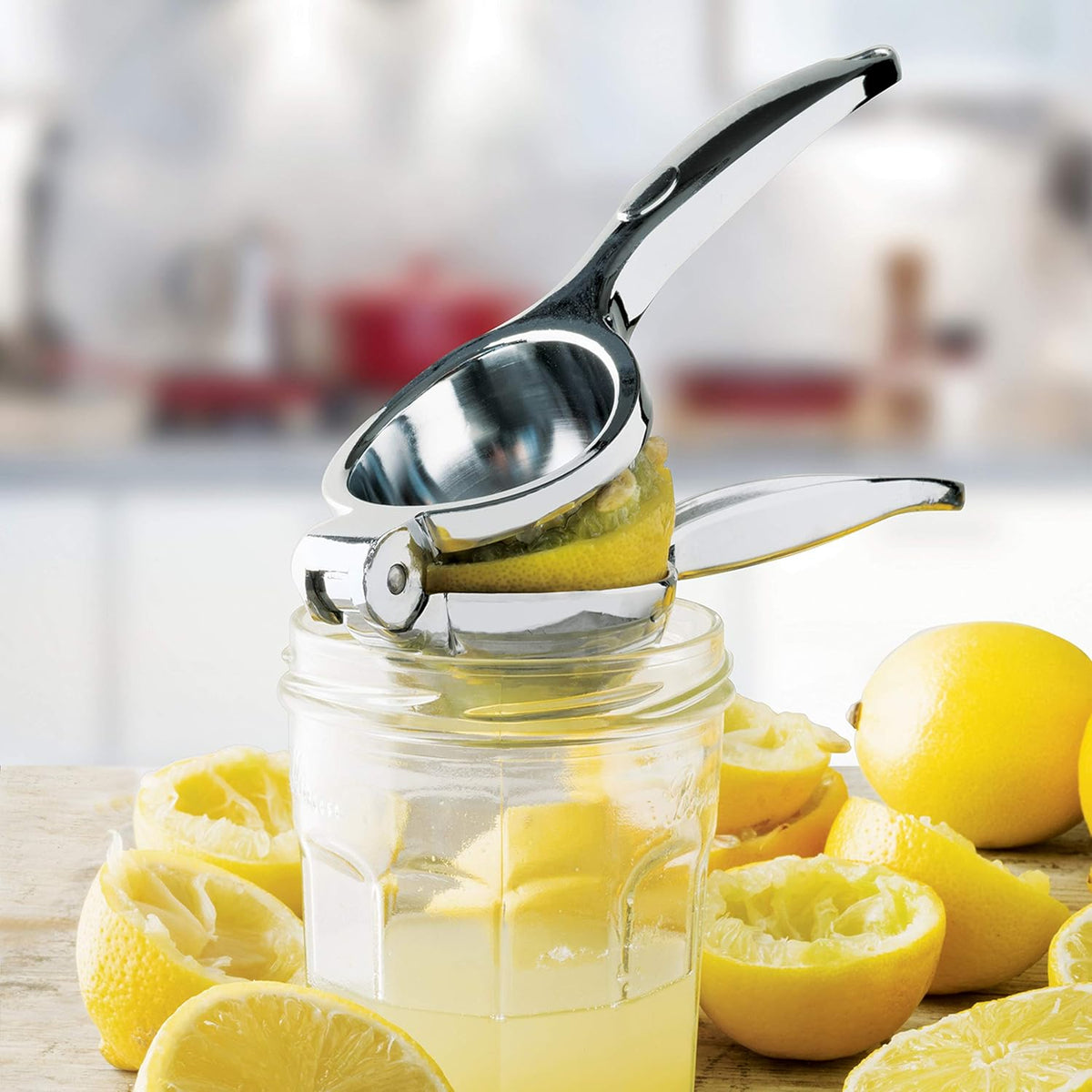 Citrus Press- Zinc Alloy Manual Citrus Juicer, Ideal Hand Juicer, this Citrus Squeezer is a Great Addition to Your Kitchen Accessories, Silver