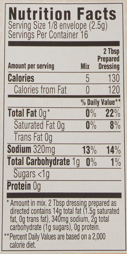Italian Dressing Mix, 2 Packages with Cruet, 1.4 Oz. Net