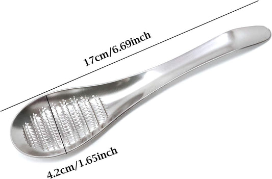 1PCS Stainless Steel Garlic Ginger Fruits Root Vegetable Grater Grinder Spoon for Kitchen