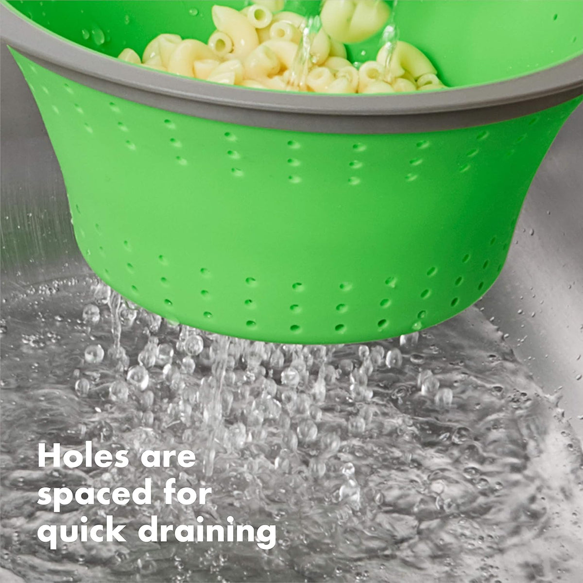 Collapsible Colander, 3.5 quart, Green