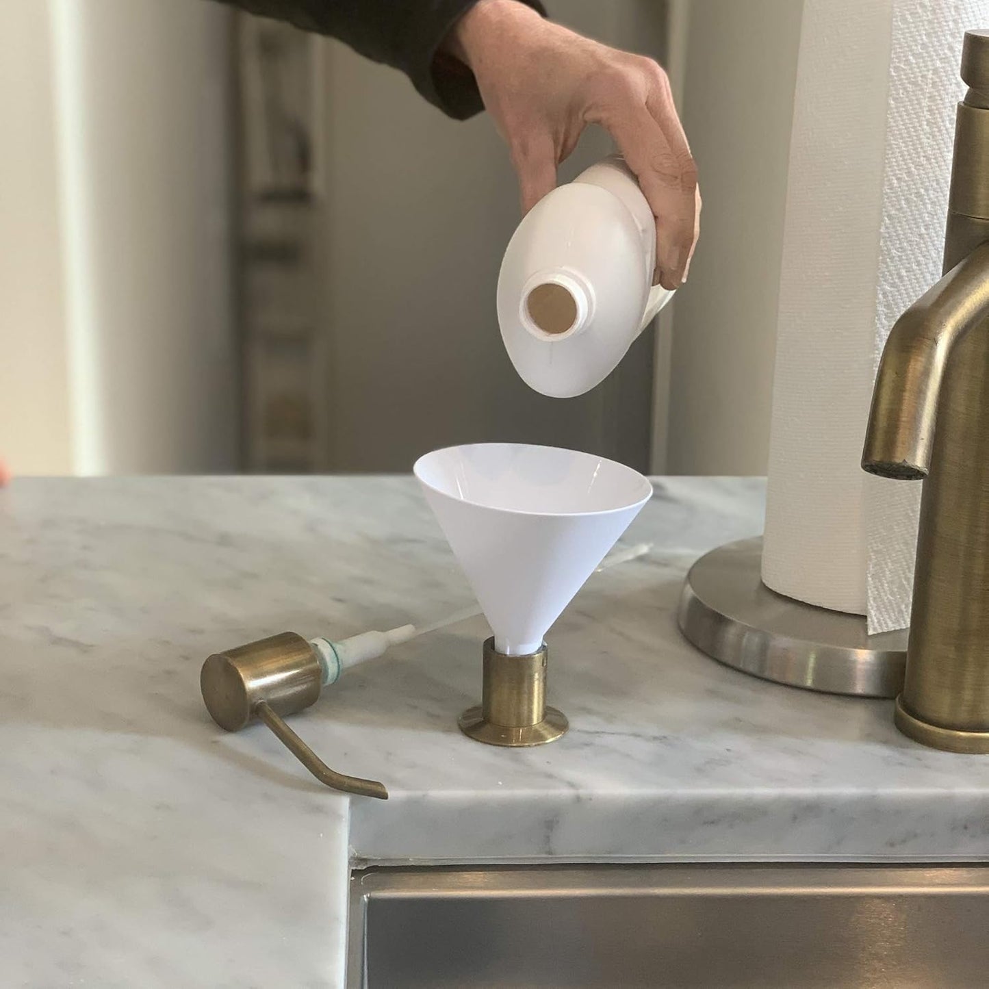 Fox Run All Purpose Plastic Funnel, Set of 5, White, Mini, Small, Medium, Large