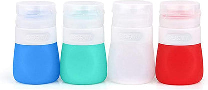 Squeeze Portable Salad Dressing Container to Go Bottles for Sauces, Mini Salad Dressing Bottles，Leakproof Condiment Storage Bottle, Mini Ketchup Bottle Dressing to Go for Lunch set of 4 (37ML)
