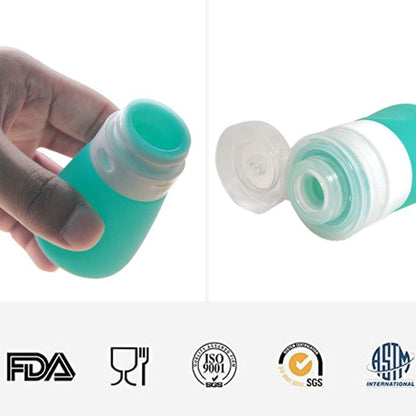 Squeeze Portable Salad Dressing Container to Go Bottles for Sauces, Mini Salad Dressing Bottles，Leakproof Condiment Storage Bottle, Mini Ketchup Bottle Dressing to Go for Lunch set of 4 (37ML)