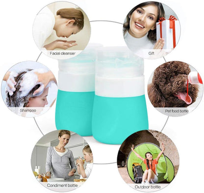 Squeeze Portable Salad Dressing Container to Go Bottles for Sauces, Mini Salad Dressing Bottles，Leakproof Condiment Storage Bottle, Mini Ketchup Bottle Dressing to Go for Lunch set of 4 (37ML)
