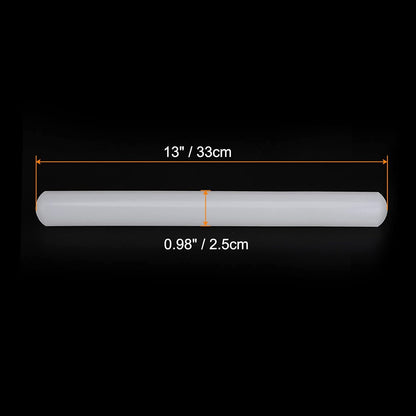 13 Inch x 0.98 Inch PP Plastic Non-Stick Fondant Rolling Pin - Dough Roller for Cookie, Pastry, Pizza, Clay - Kitchen Decorating Tools