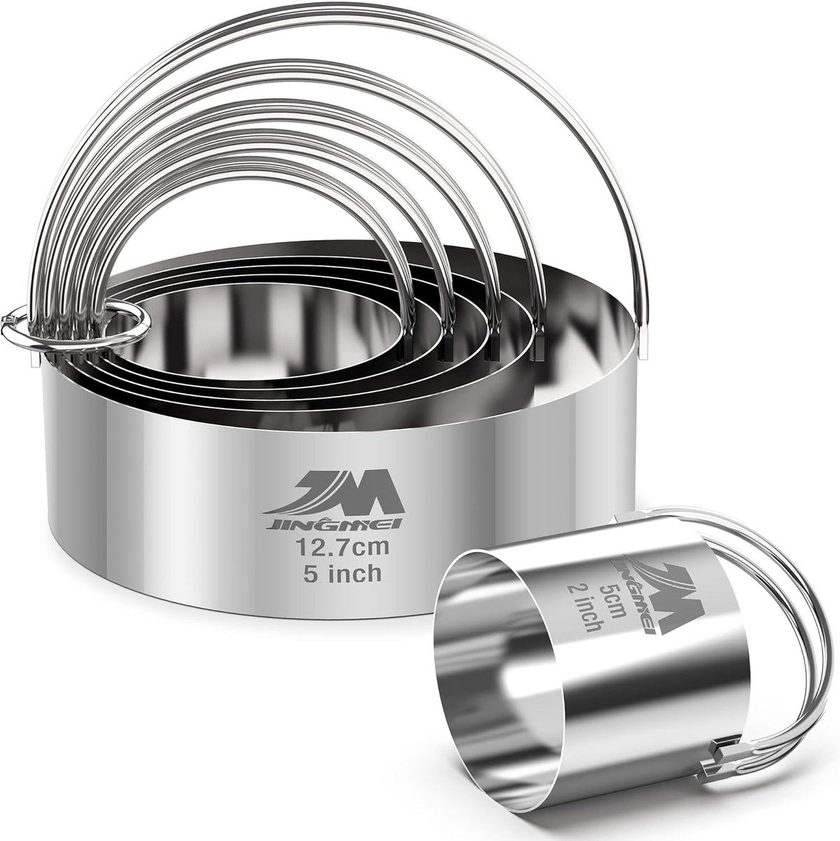 Biscuit Cutter Set for baking (5 Pieces/Set), Round Cookies Cutter with Handle, Professional Baking Dough Tools