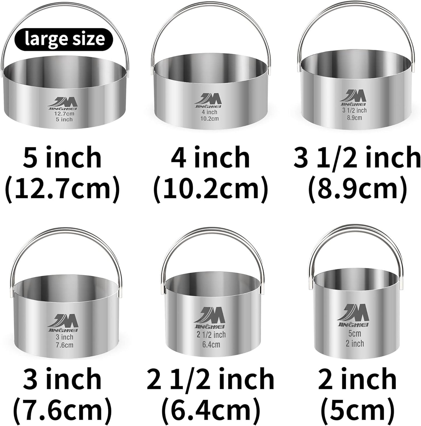 Biscuit Cutter Set for baking (5 Pieces/Set), Round Cookies Cutter with Handle, Professional Baking Dough Tools