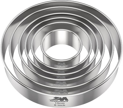 Biscuit Cutter Set for baking (5 Pieces/Set), Round Cookies Cutter with Handle, Professional Baking Dough Tools