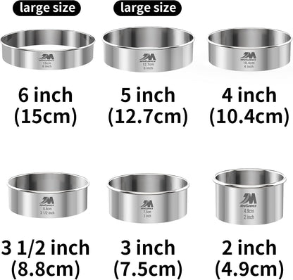 Biscuit Cutter Set for baking (5 Pieces/Set), Round Cookies Cutter with Handle, Professional Baking Dough Tools