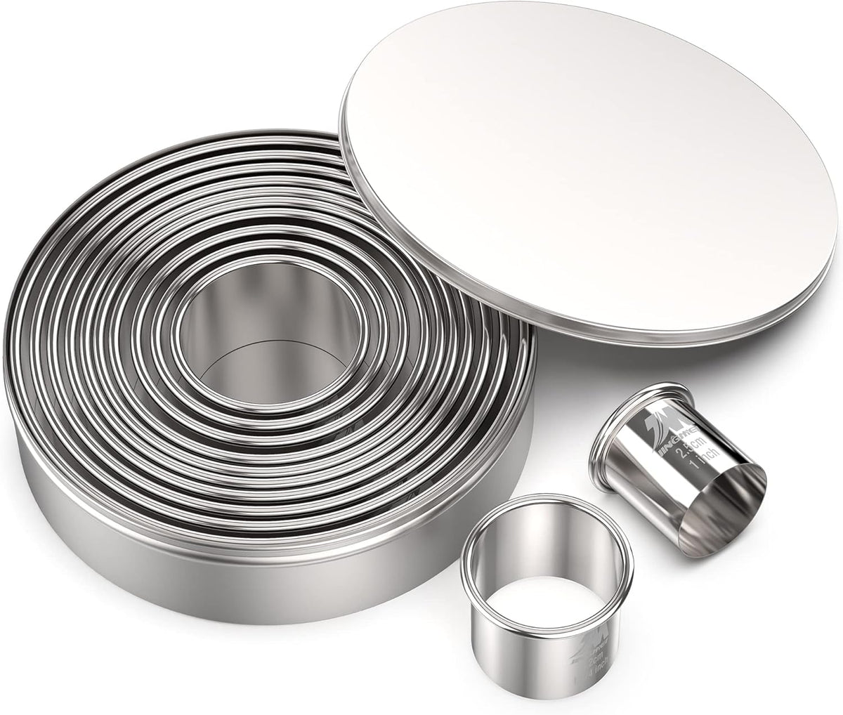 Biscuit Cutter Set for baking (5 Pieces/Set), Round Cookies Cutter with Handle, Professional Baking Dough Tools