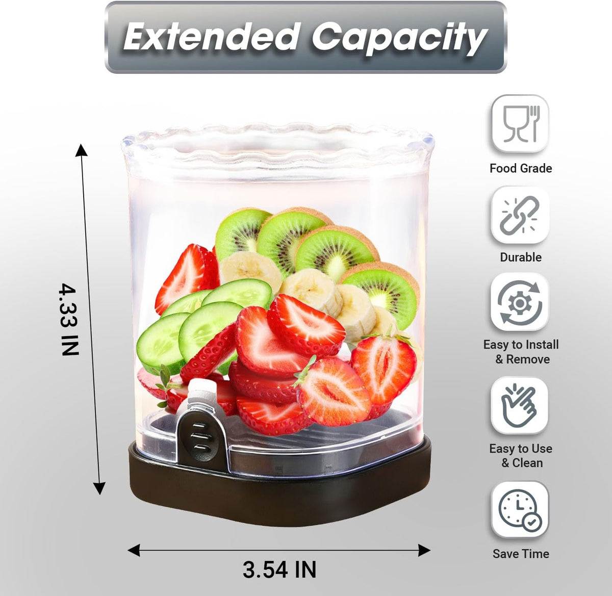 Fruit Cutter and Chopper – Cup Slicer for Strawberry, Grape, Banana, Mushroom, Kitchen Gadget for Fruits and Vegetables, Compact Slicing Tool