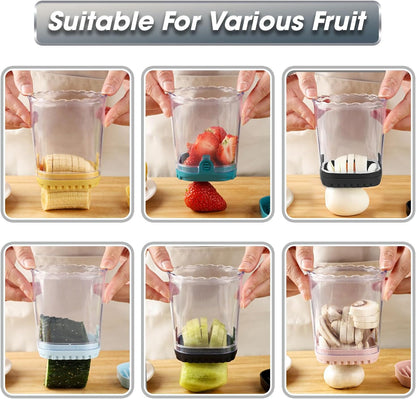 Fruit Cutter and Chopper – Cup Slicer for Strawberry, Grape, Banana, Mushroom, Kitchen Gadget for Fruits and Vegetables, Compact Slicing Tool