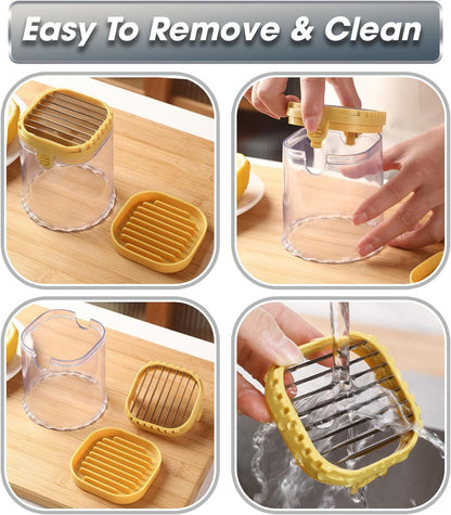 Fruit Cutter and Chopper – Cup Slicer for Strawberry, Grape, Banana, Mushroom, Kitchen Gadget for Fruits and Vegetables, Compact Slicing Tool