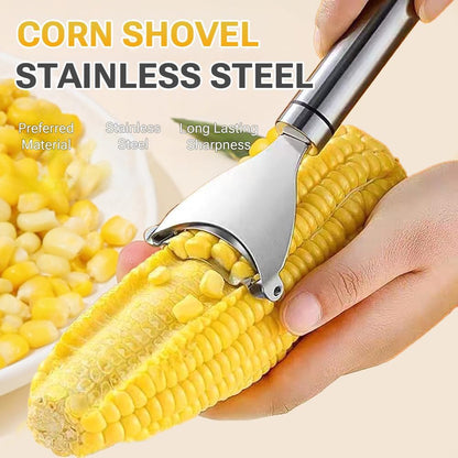 Corn Peeler Cob Stripper, Stainless Steel Cob Remover, Corn Planer Cutter Thresher Scraper, Stripping Tool for Home Kitchen, Corn Scraper