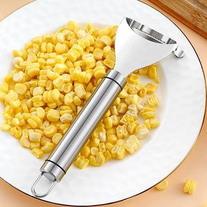 Corn Peeler Cob Stripper, Stainless Steel Cob Remover, Corn Planer Cutter Thresher Scraper, Stripping Tool for Home Kitchen, Corn Scraper