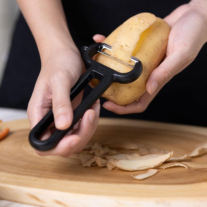 3-Piece Vegetable Peeler Set - Straight, Serrated & Julienne Y-Peeler, Dishwasher Safe, Ideal for Veggies & Fruits, Green