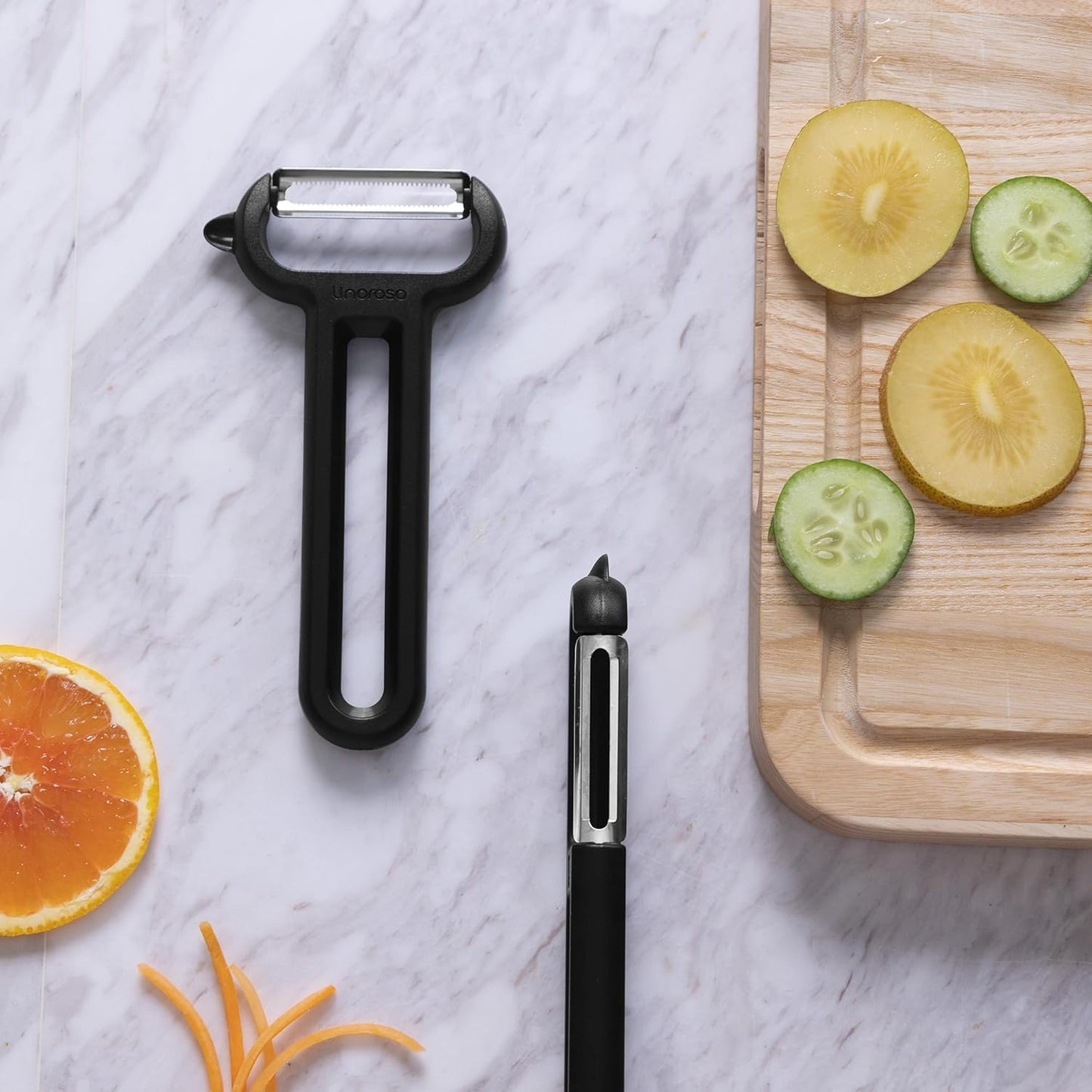 3-Piece Vegetable Peeler Set - Straight, Serrated & Julienne Y-Peeler, Dishwasher Safe, Ideal for Veggies & Fruits, Green