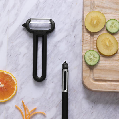 3-Piece Vegetable Peeler Set - Straight, Serrated & Julienne Y-Peeler, Dishwasher Safe, Ideal for Veggies & Fruits, Green