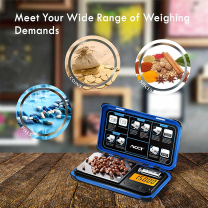 Precision Pocket Scale, 200gx0.01g Jewelry gram Scale