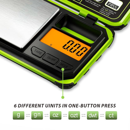 Precision Pocket Scale, 200gx0.01g Jewelry gram Scale