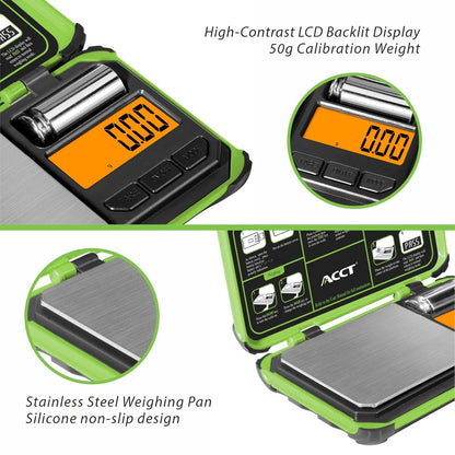 Precision Pocket Scale, 200gx0.01g Jewelry gram Scale