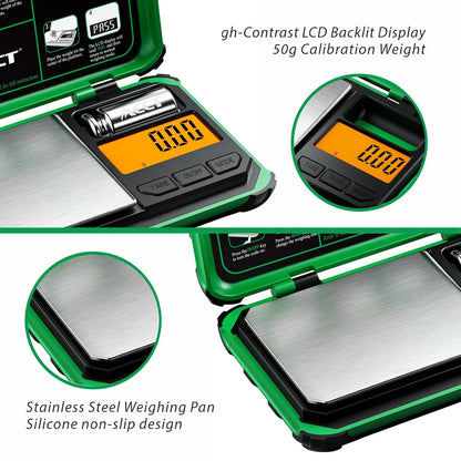 Precision Pocket Scale, 200gx0.01g Jewelry gram Scale