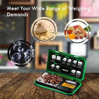Precision Pocket Scale, 200gx0.01g Jewelry gram Scale
