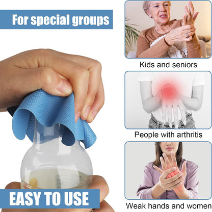 4pcs Jar Opener Gripper Pad for Seniors with Weak Hands, Rubber