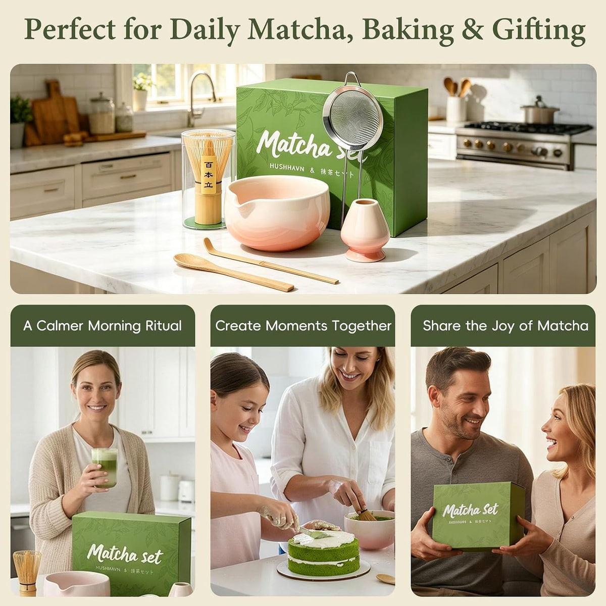 Matcha Whisk Set with Ceramic Bowl & Bamboo Chasen