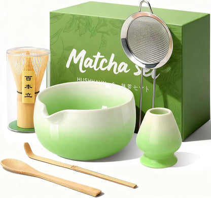 Matcha Whisk Set with Ceramic Bowl & Bamboo Chasen