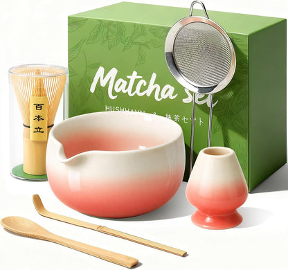 Matcha Whisk Set with Ceramic Bowl & Bamboo Chasen