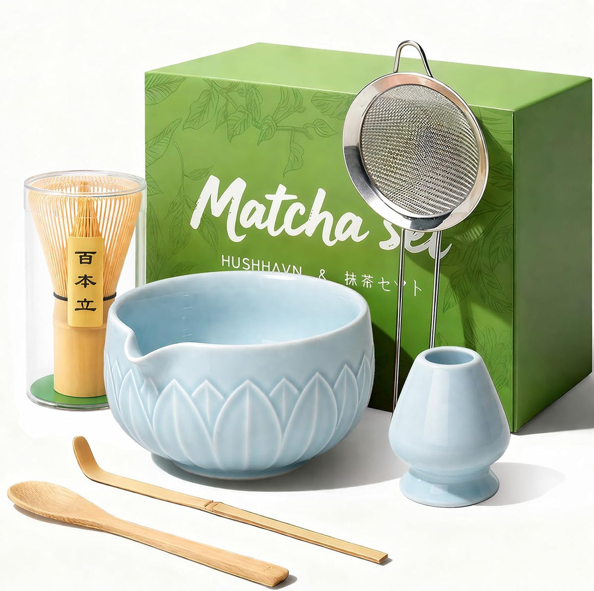 Matcha Whisk Set with Ceramic Bowl & Bamboo Chasen