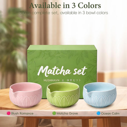 Matcha Whisk Set with Ceramic Bowl & Bamboo Chasen