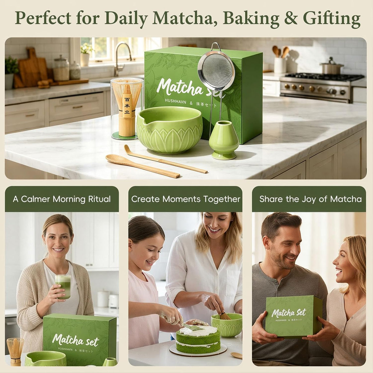 Matcha Whisk Set with Ceramic Bowl & Bamboo Chasen