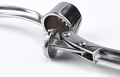 Garlic Press Mashed Garlic Crusher Peeler Chopper Garlic Puree Maker Heavy Duty Stainless Zinc Alloy