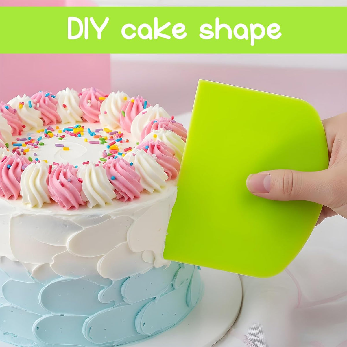 7 Pcs Dough Scraper Set, Bench Scraper Dough Bowl Food Scrapers Tool Cake and Pastry Scrapers Baking Supplies Kitchen Gadgets for Bread Cake Fondant Icing Pastry Kitchen Gadgets