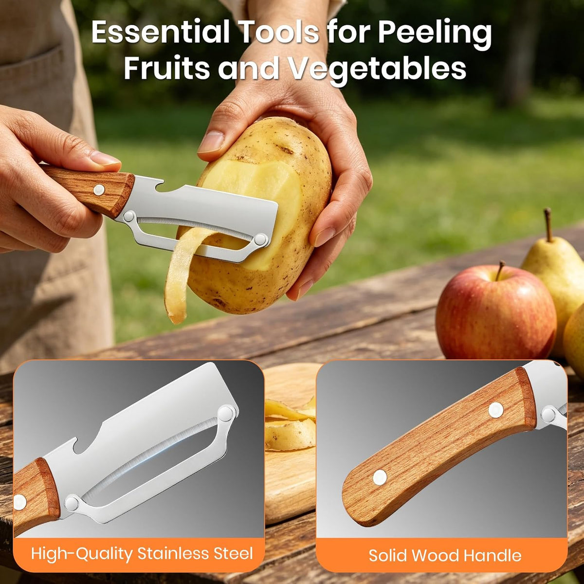 Multi-Functional Vegetable Peeler for Kitchen with Bottle Opener