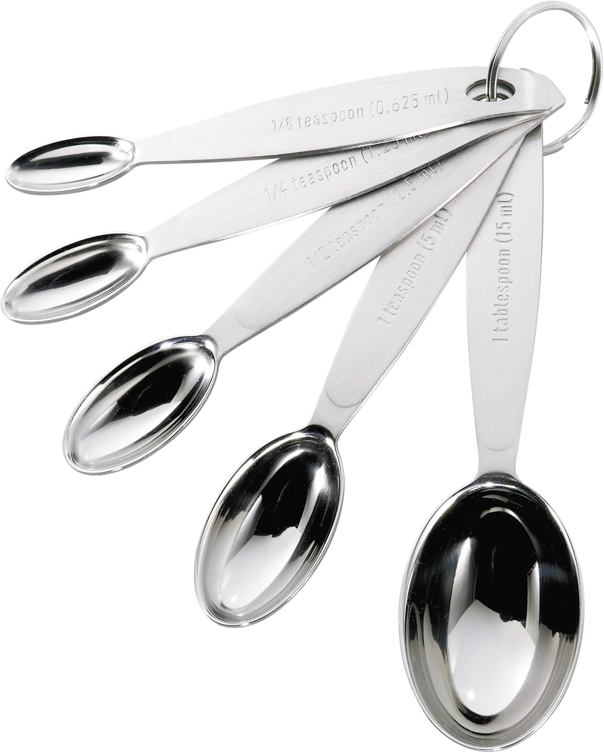 Stainless Steel Measuring Spoon Set Silver, Standard