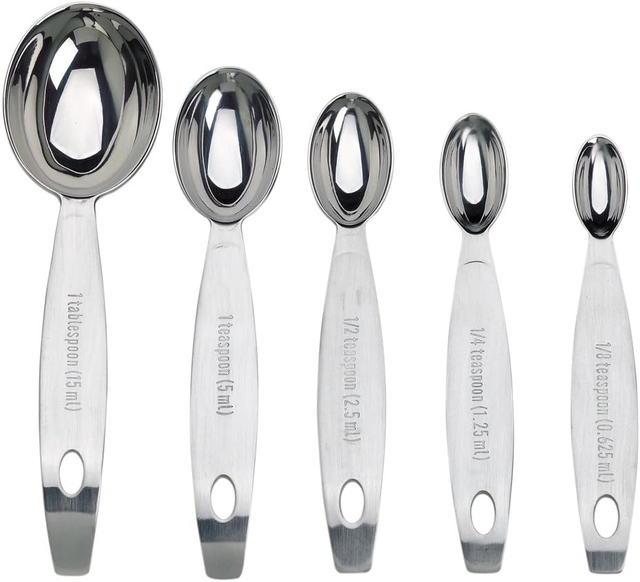 Stainless Steel Measuring Spoon Set Silver, Standard