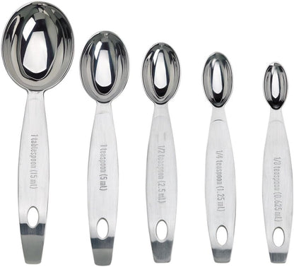 Stainless Steel Measuring Spoon Set Silver, Standard