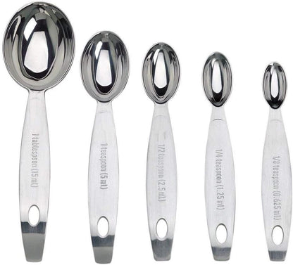 Stainless Steel Measuring Spoon Set Silver, Standard