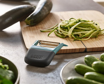 Duo Easy-Grip Julienne Peeler, Vegetable Kitchen Peeler and Potato-Eye Remover, Dark Opal