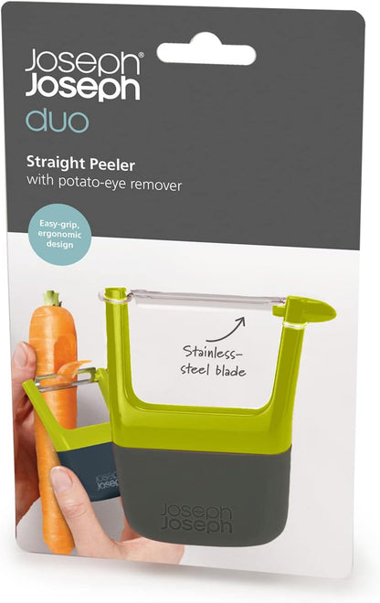 Duo Easy-Grip Julienne Peeler, Vegetable Kitchen Peeler and Potato-Eye Remover, Dark Opal