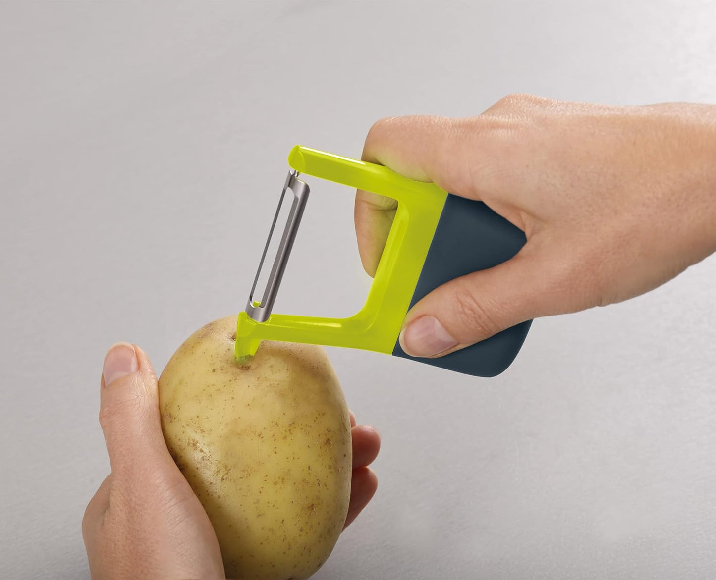 Duo Easy-Grip Julienne Peeler, Vegetable Kitchen Peeler and Potato-Eye Remover, Dark Opal