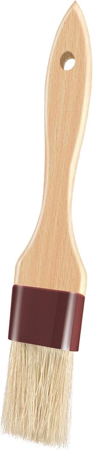 Pastry Brushes for Baking Basting Brush with Boar Bristles and Beech Hardwood Handles Culinary Oil Brush for Barbecue Butter Grill BBQ Sauce Baster (1 inch)